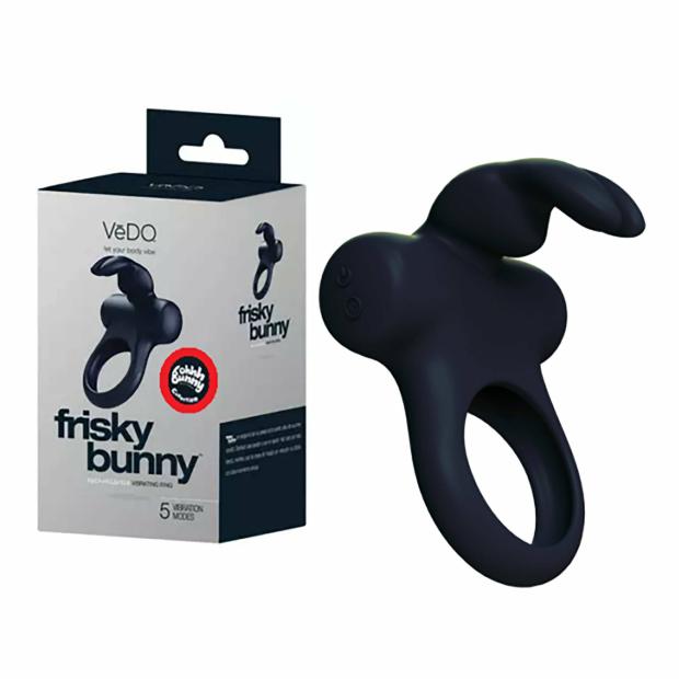 Cock Toys |  Vedo Frisky Bunny Vibrating Ring (Black Pearl) Cock Toys Cock Toys