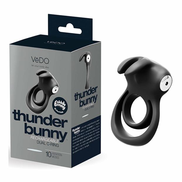 Cock Toys |  Vedo Thunder Bunny Rechargeable Dual Ring – Black Pearl Cock Toys Cock Toys