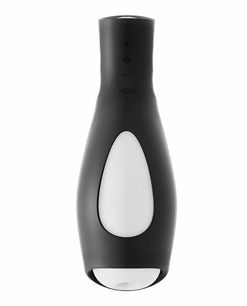 Cock Toys |  Vedo Torpedo Rechargeable Vibrating Stroker – Black With Glow In The Dark Sleeve Cock Toys Cock Toys