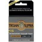 Condoms |  Trojan Supra Lubricated 3Pk Condoms And Lubes Condoms