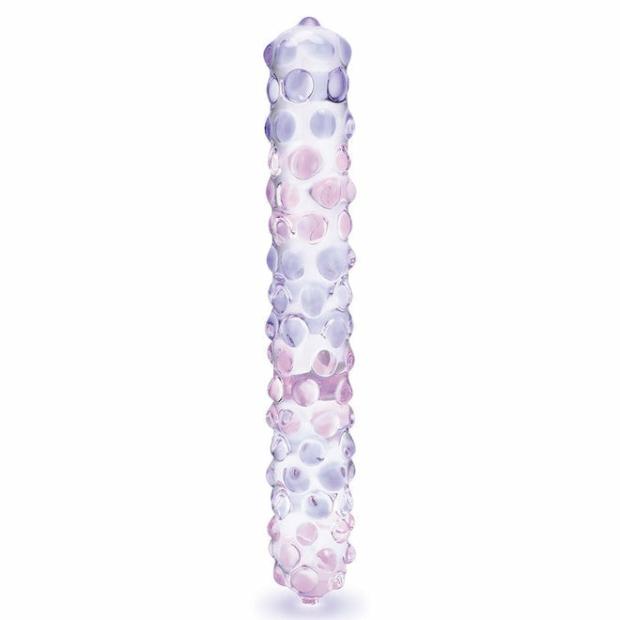 Dildos |  Glas 9 Purple Rose Nubby Dildo Dildos Dildos