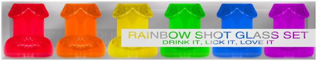 Party & Bachelorette |  Rainbow Shot Glass Set 6Pc Party & Bachelorette Party & Bachelorette