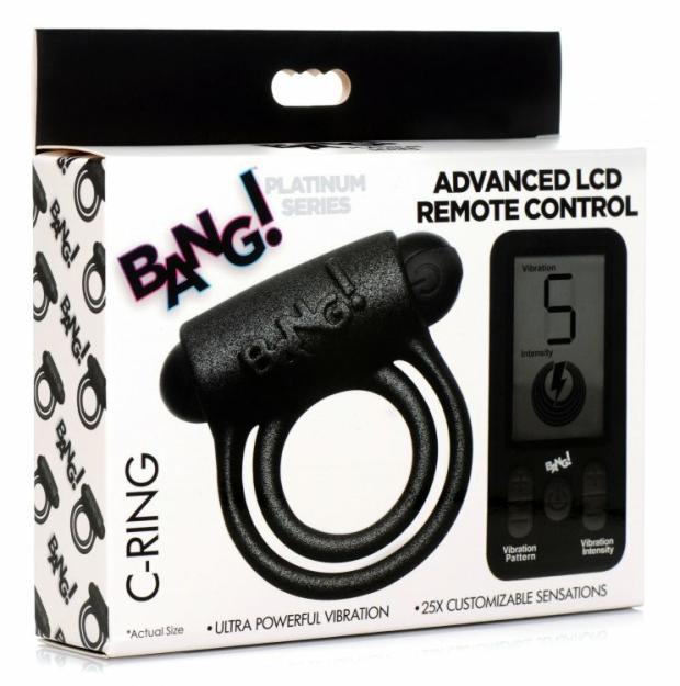 Vibrators |  Bang! Platinum Series C-Ring W- Remote Sex Toys Vibrators