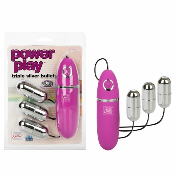 Vibrators |  Power Play Triple Silver Bullet Sex Toys Vibrators