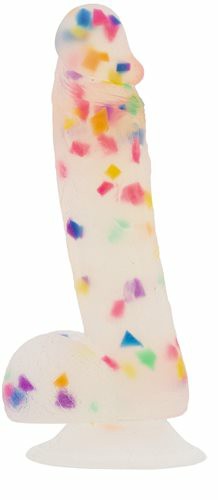 Dildos |  Addiction 100% Party Marty 7.5 In Frost & Confetti Dildos Dildos