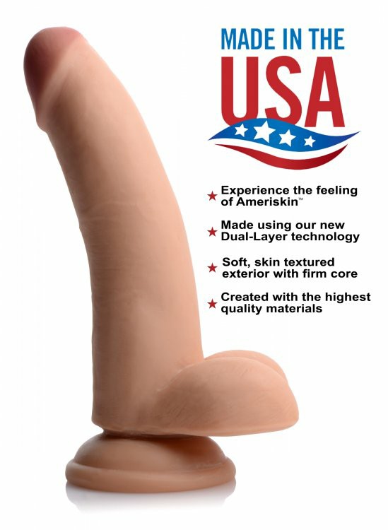 Dildos |  Usa Cocks 8In Ameriskin Dildo Light Sex Toys Dildos